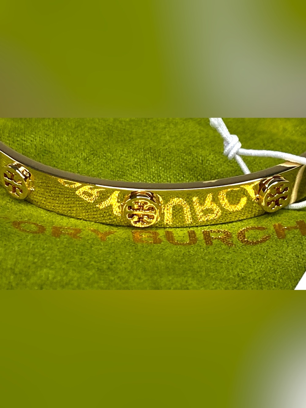 Tory Burch Gold Logo Screw-Accent Bracelet